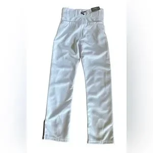 Pantalon De Baseball Easton Youth – Blanc, Passepoil Rouge, Taille YXL